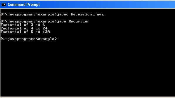Factorial Program In Java Using Function Keys
