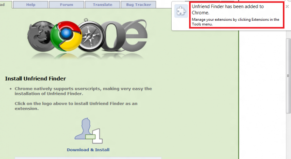 Unfriend Finder Added option