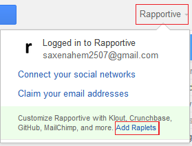 Rapportive - Add Rapplets