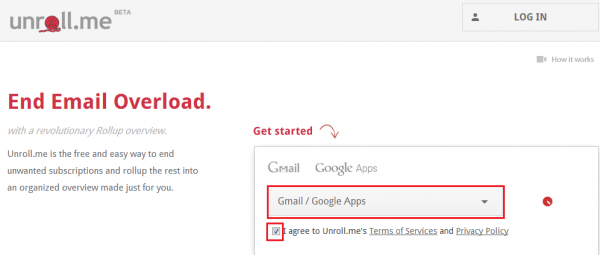 Unroll.me - getting started