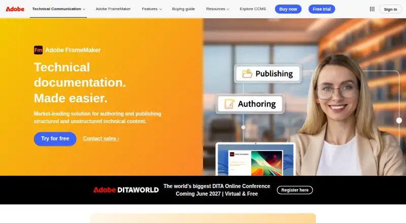 Adobe FrameMaker's website