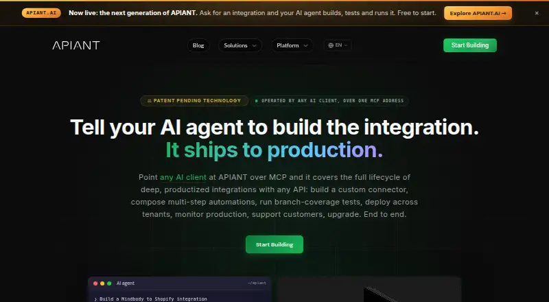 APIANT's website