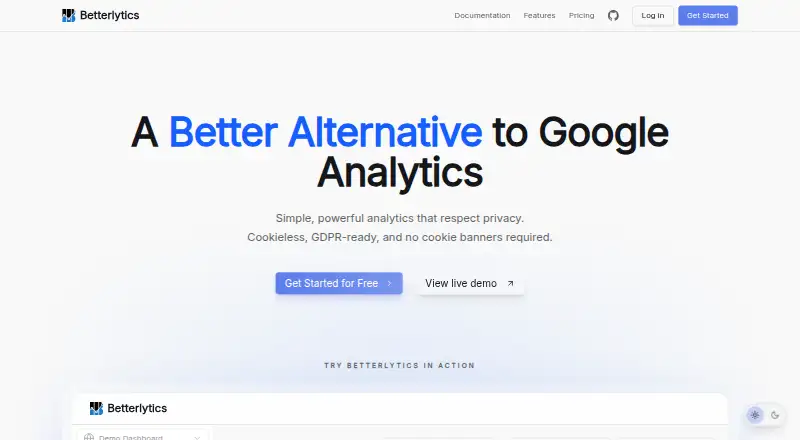 Betterlytics's website