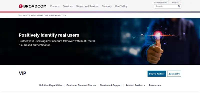 Symantec VIP's website