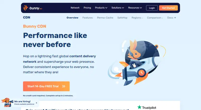 Bunny CDN's website