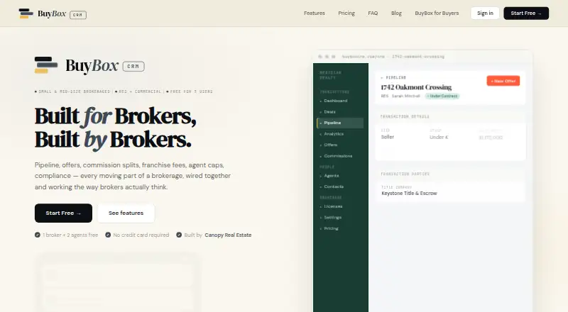 BuyBox CRM's website