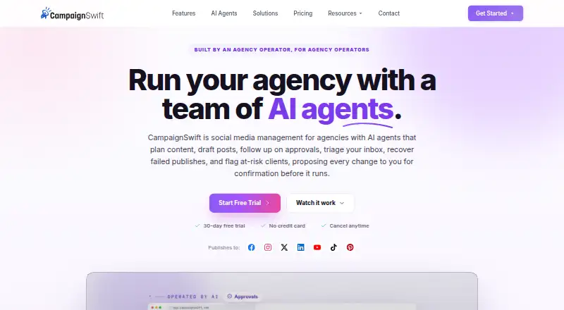 CampaignSwift's website