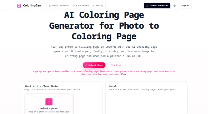 ColoringGen's website