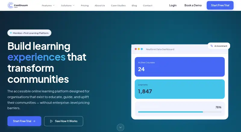 Continuum Learn's website