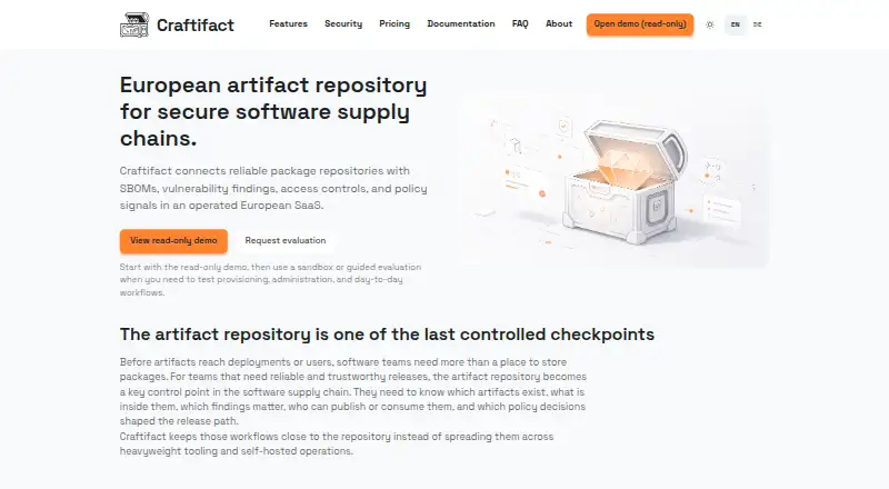 Craftifact's website