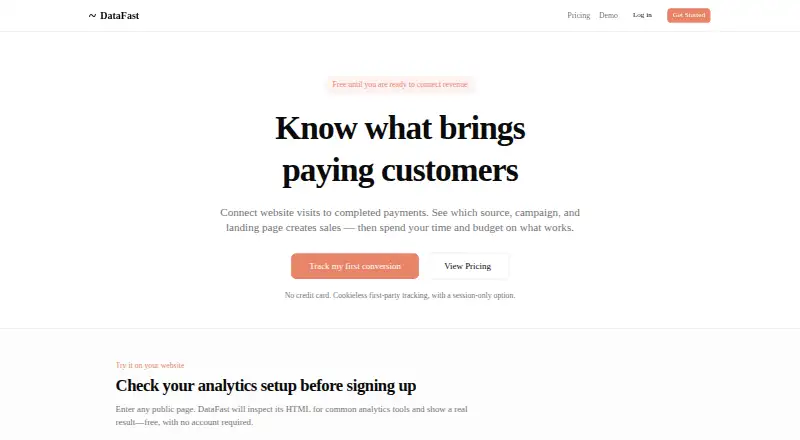 DataFast's website