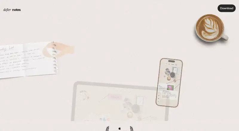 Defter Notes's website