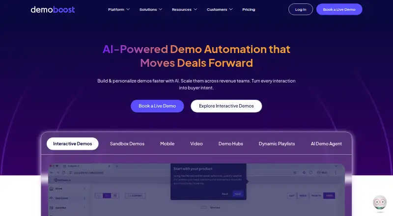 Demoboost's website