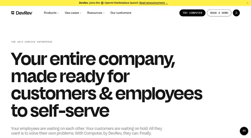 DevRev's website