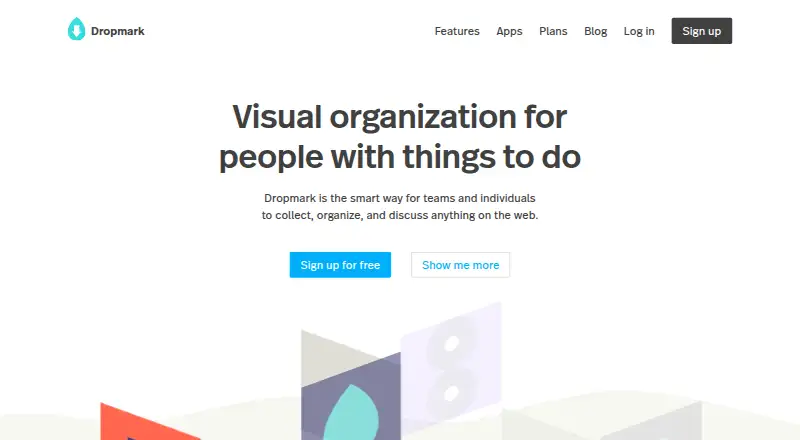 Dropmark's website