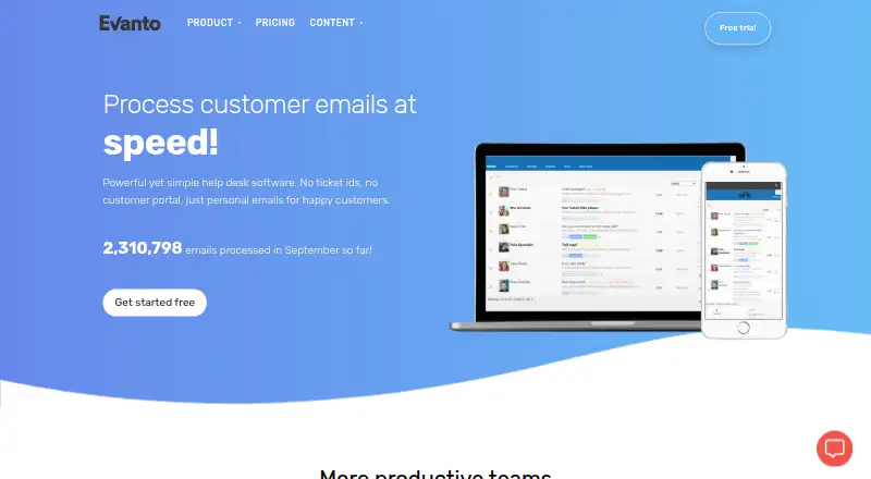 EvantoDesk's website