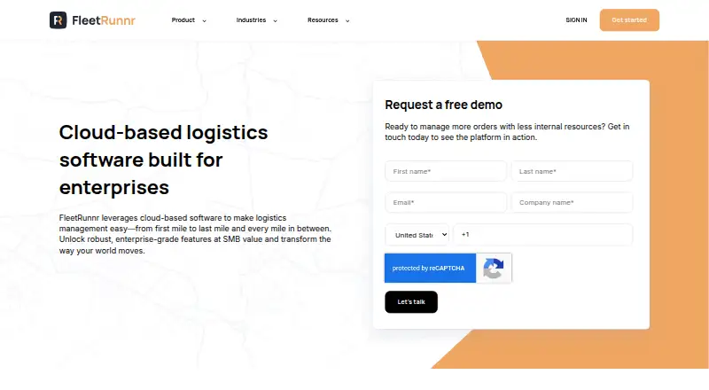FleetRunnr's website