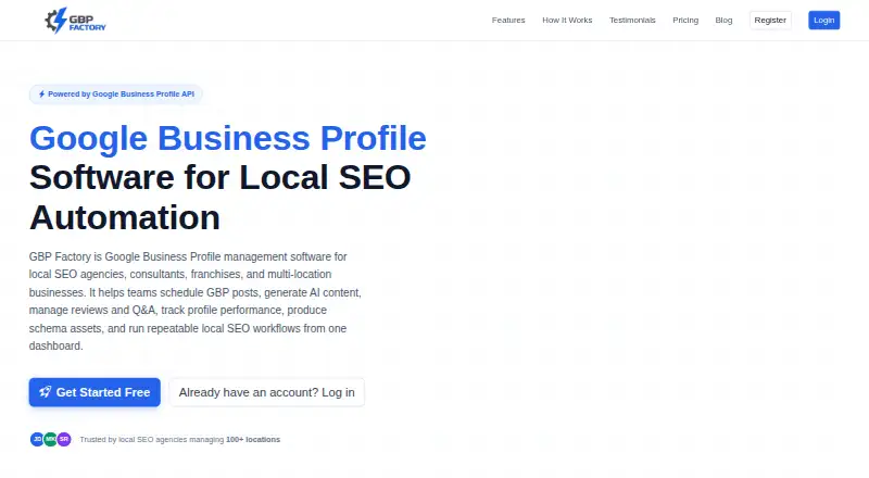 GBP Factory's website
