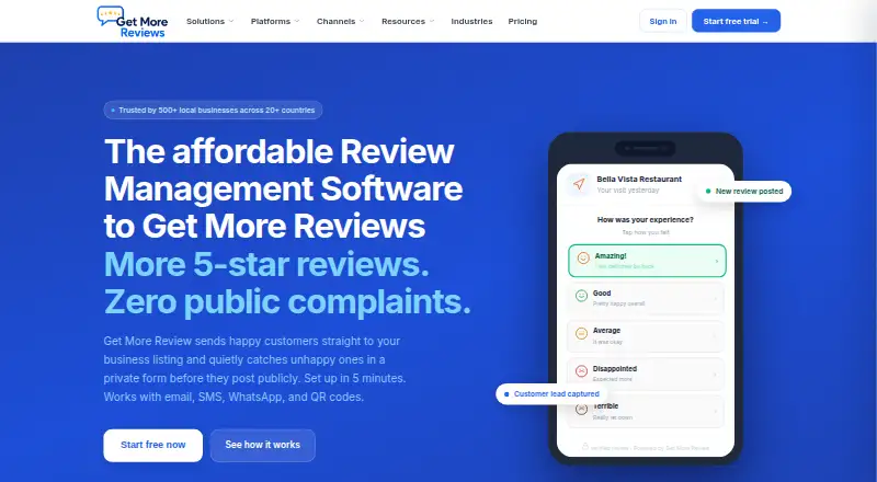 Get More Review's website