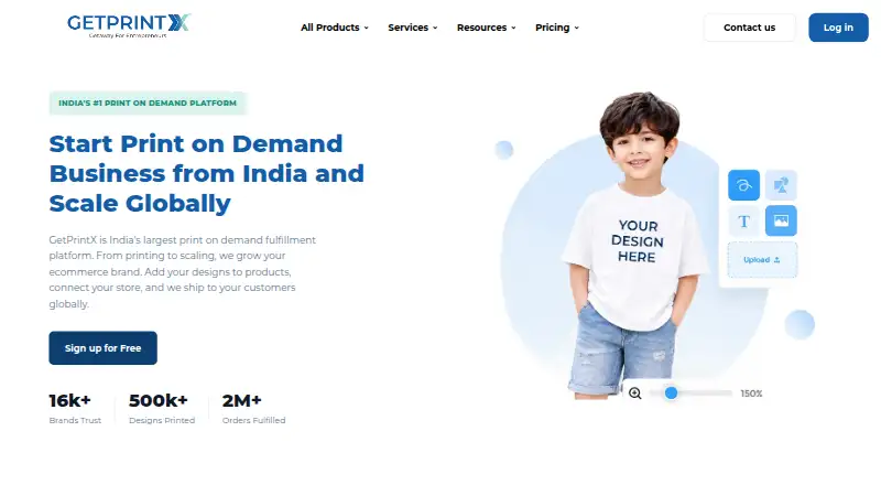 GetPrintX's website