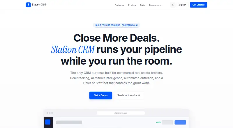Station CRM's website
