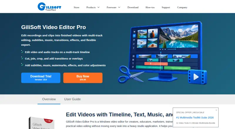 GiliSoft Video Editor Pro's website