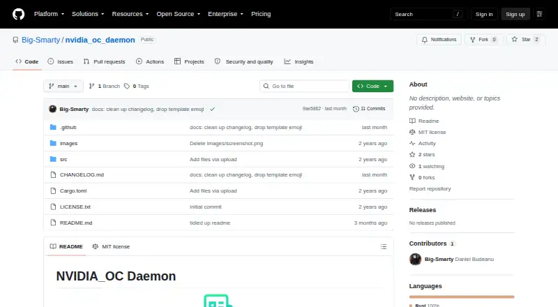 NVIDIA_OC Daemon's website