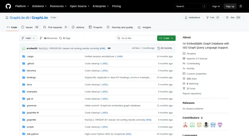 GraphLite's website