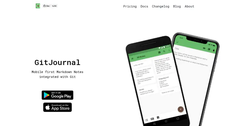 GitJournal's website