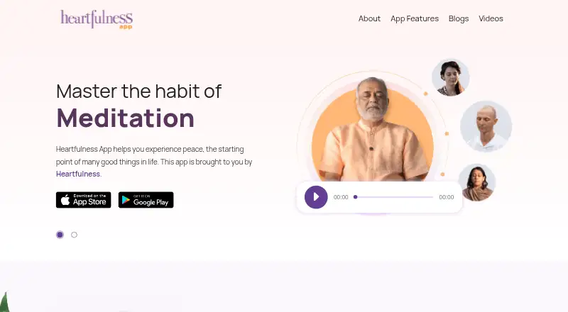 Heartfulness App's website