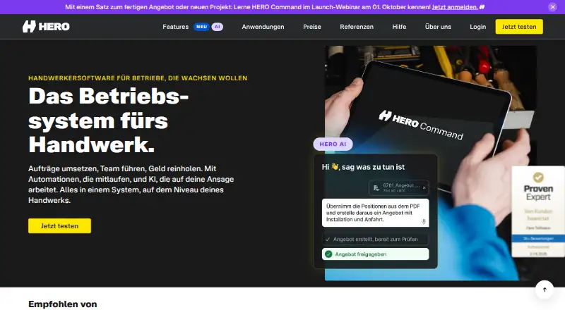 HERO's website