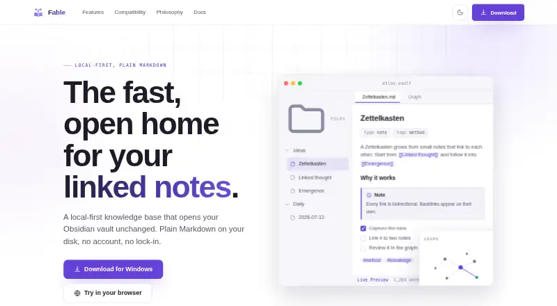 Fable's website