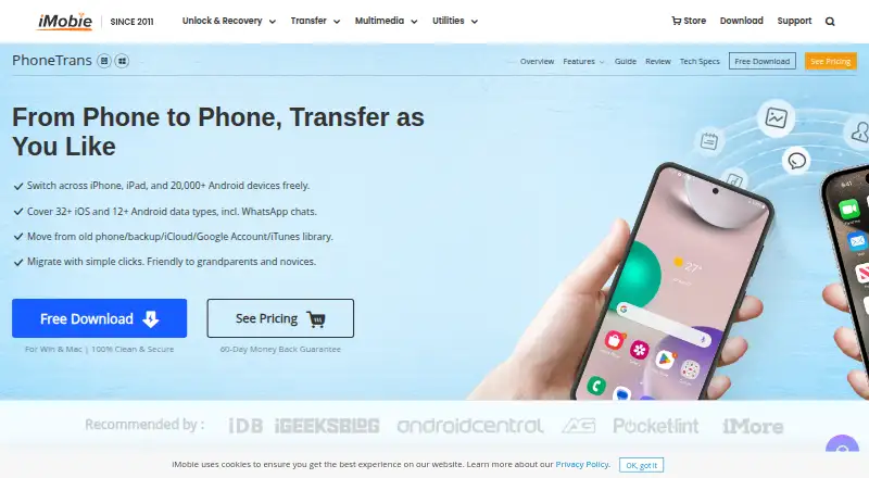 PhoneTrans's website