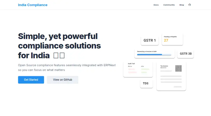 India Compliance's website