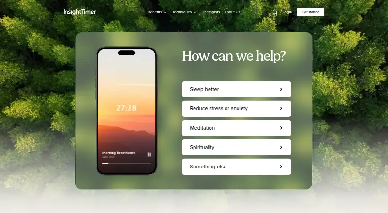 Insight Timer's website