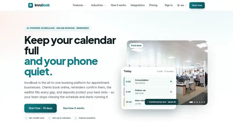 InvuBook's website