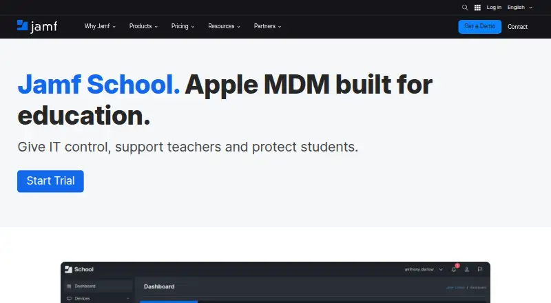 Jamf School's website