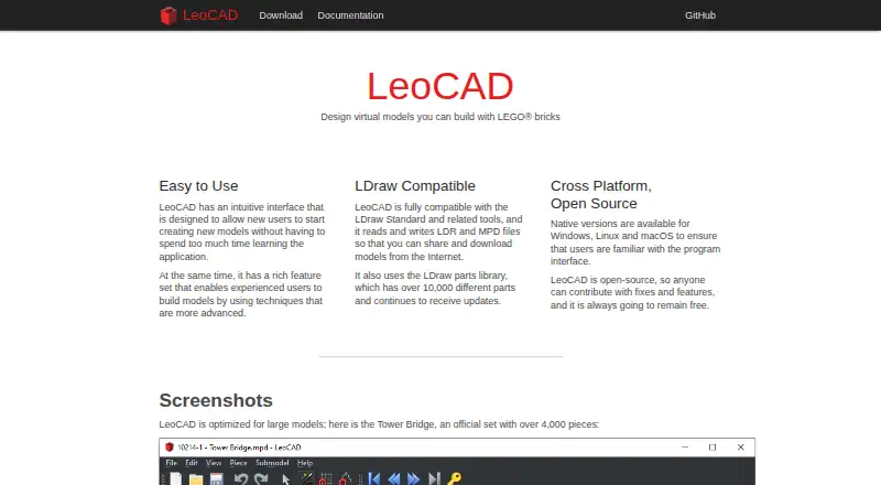 LeoCAD's website