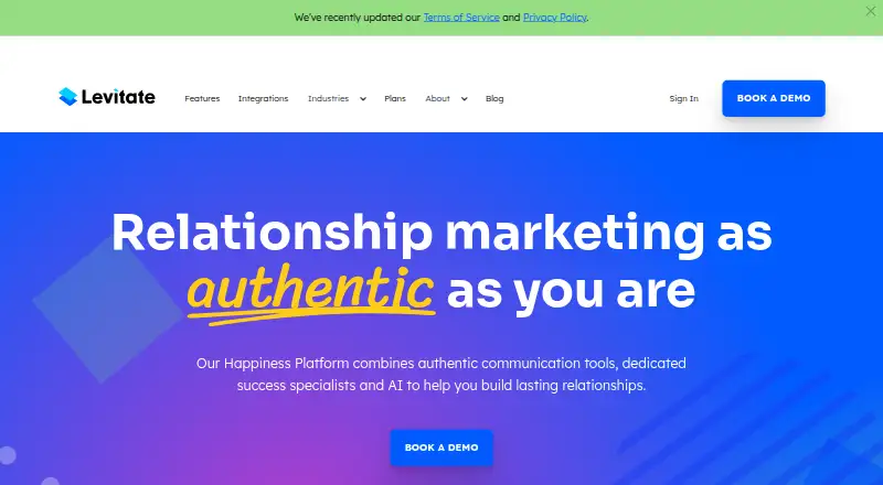 Levitate's website