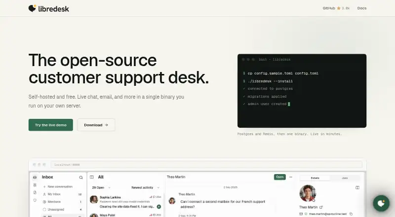 LibreDesk's website