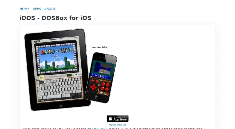 iDOS 3's website