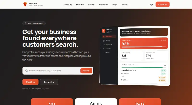 Locible's website