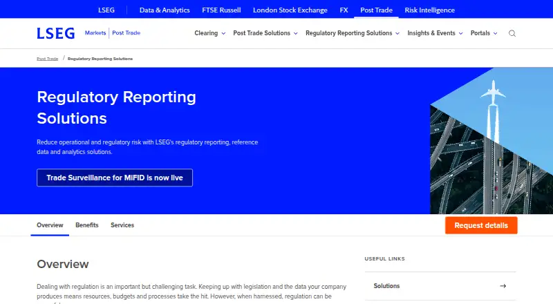 LSEG Regulatory Reporting's website