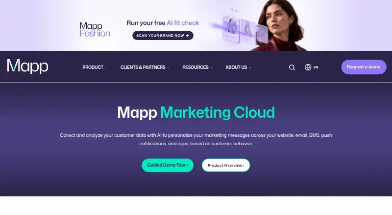 Mapp Customer Data Platform's website