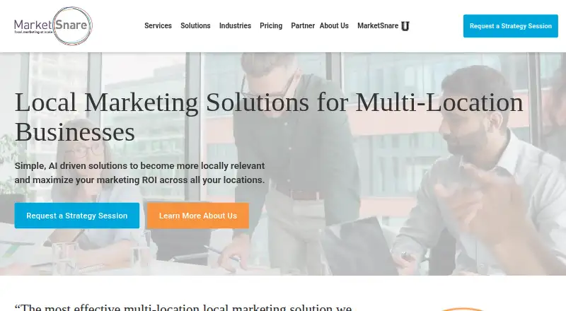 MarketSnare's website
