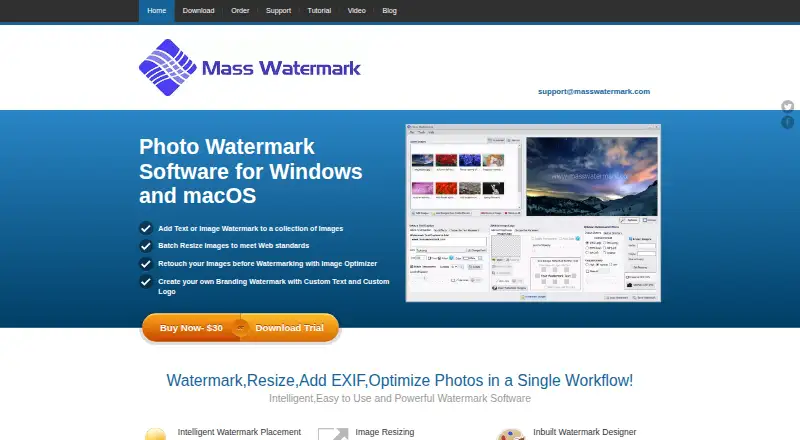 Mass Watermark's website
