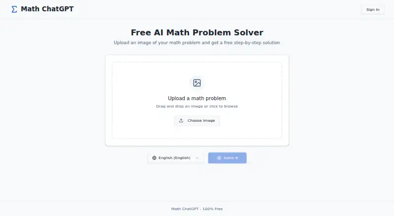 Math ChatGPT's website