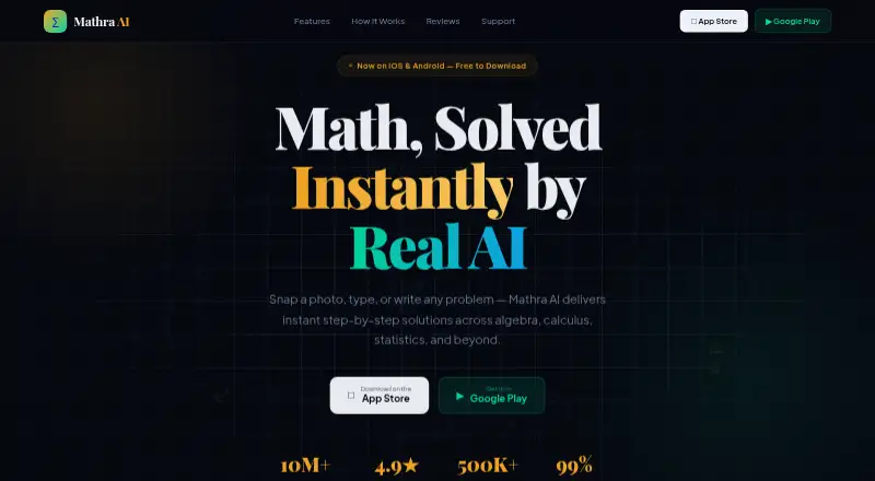 Mathra AI's website