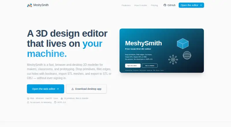 MeshySmith's website