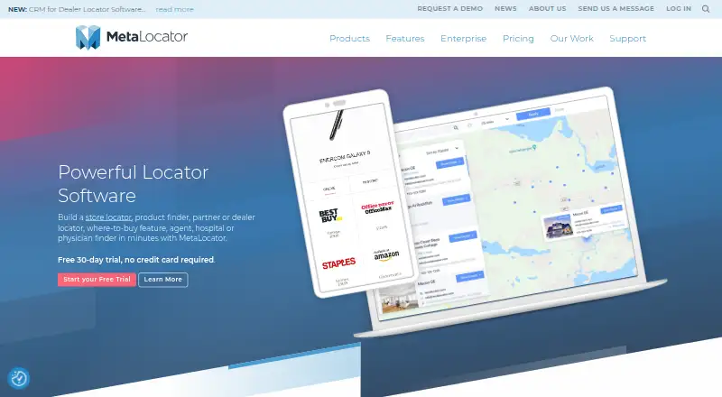 MetaLocator Location Pages's website